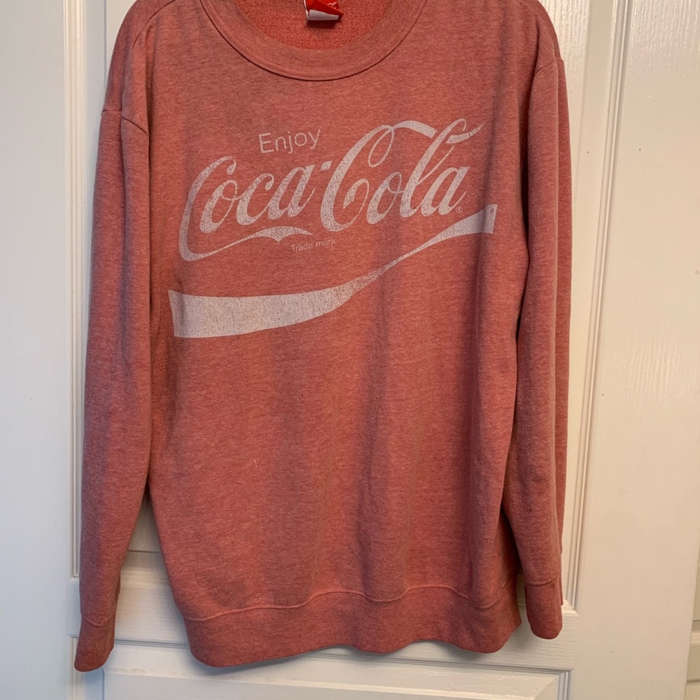 Red Vintage Coca Cola Sweatshirt L